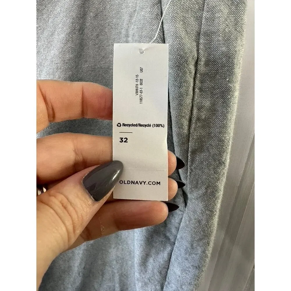 Old Navy Gray Ultimate Slim Flat Front 10